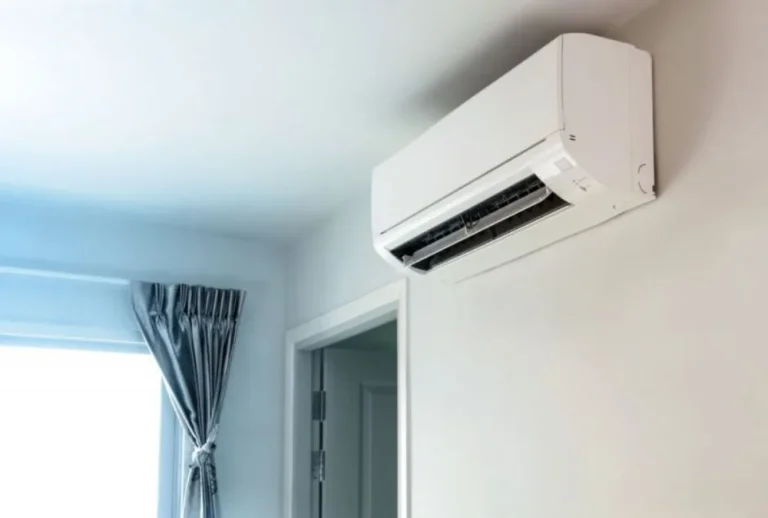 Wall-mounted air conditioning unit installed by Millennium in a bedroom